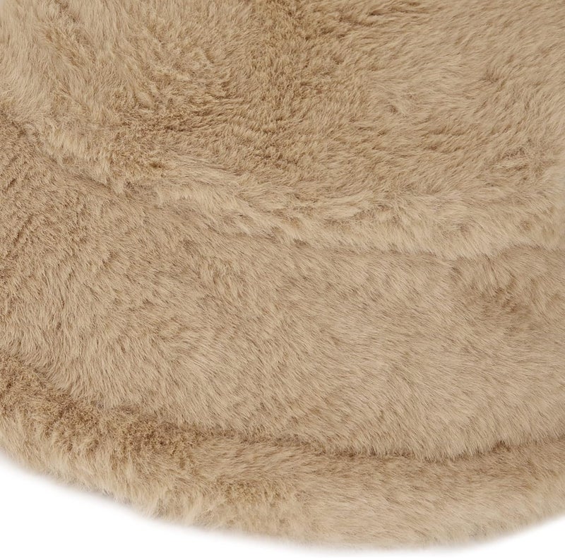 Umeepar Winter Faux Fur Fuzzy Bucket Hat Fluffy Warm Hat for Women Men - Image 2